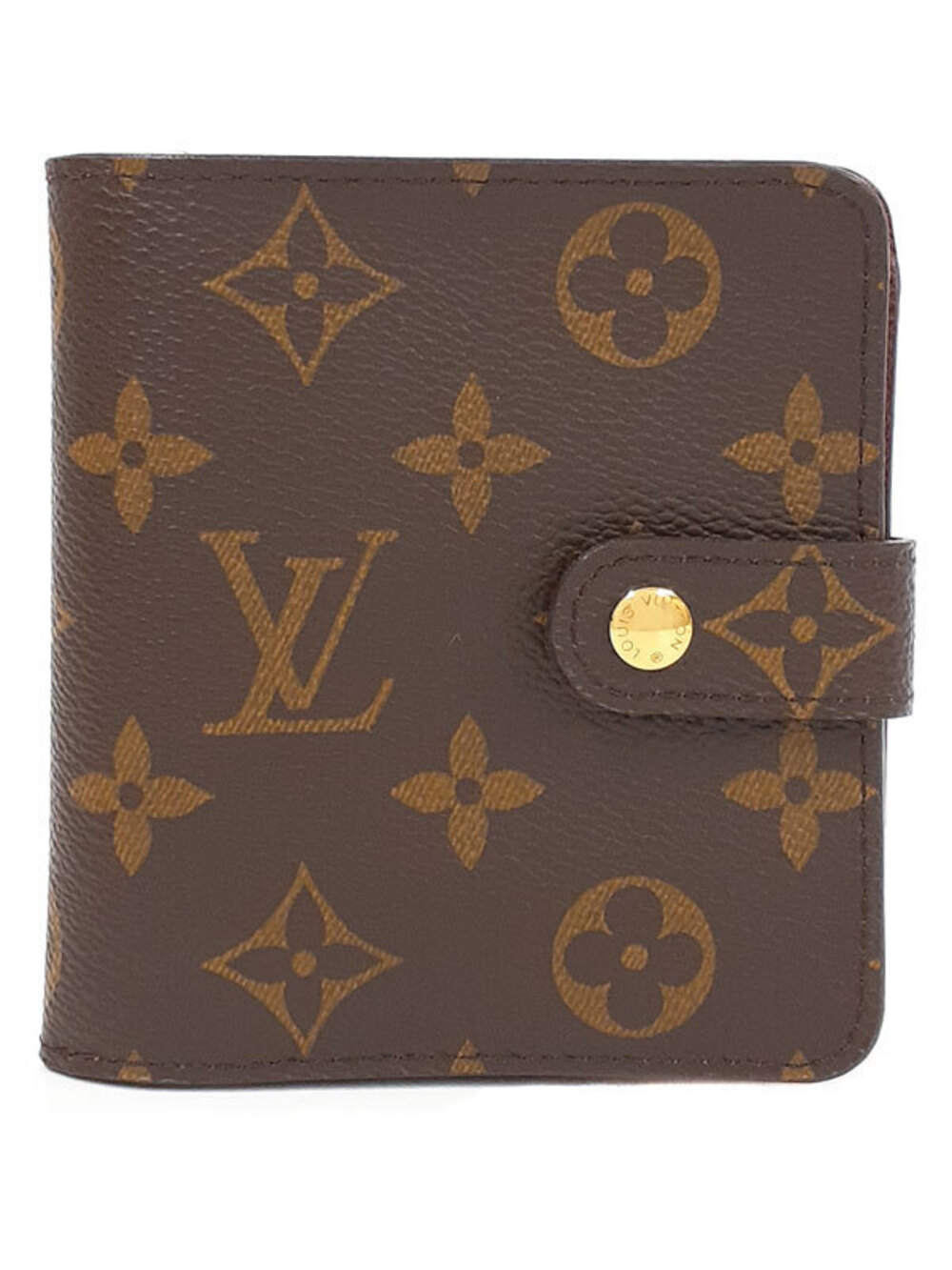 Louis Vuitton Monogram Compact Zip Bi fold Short Wallet